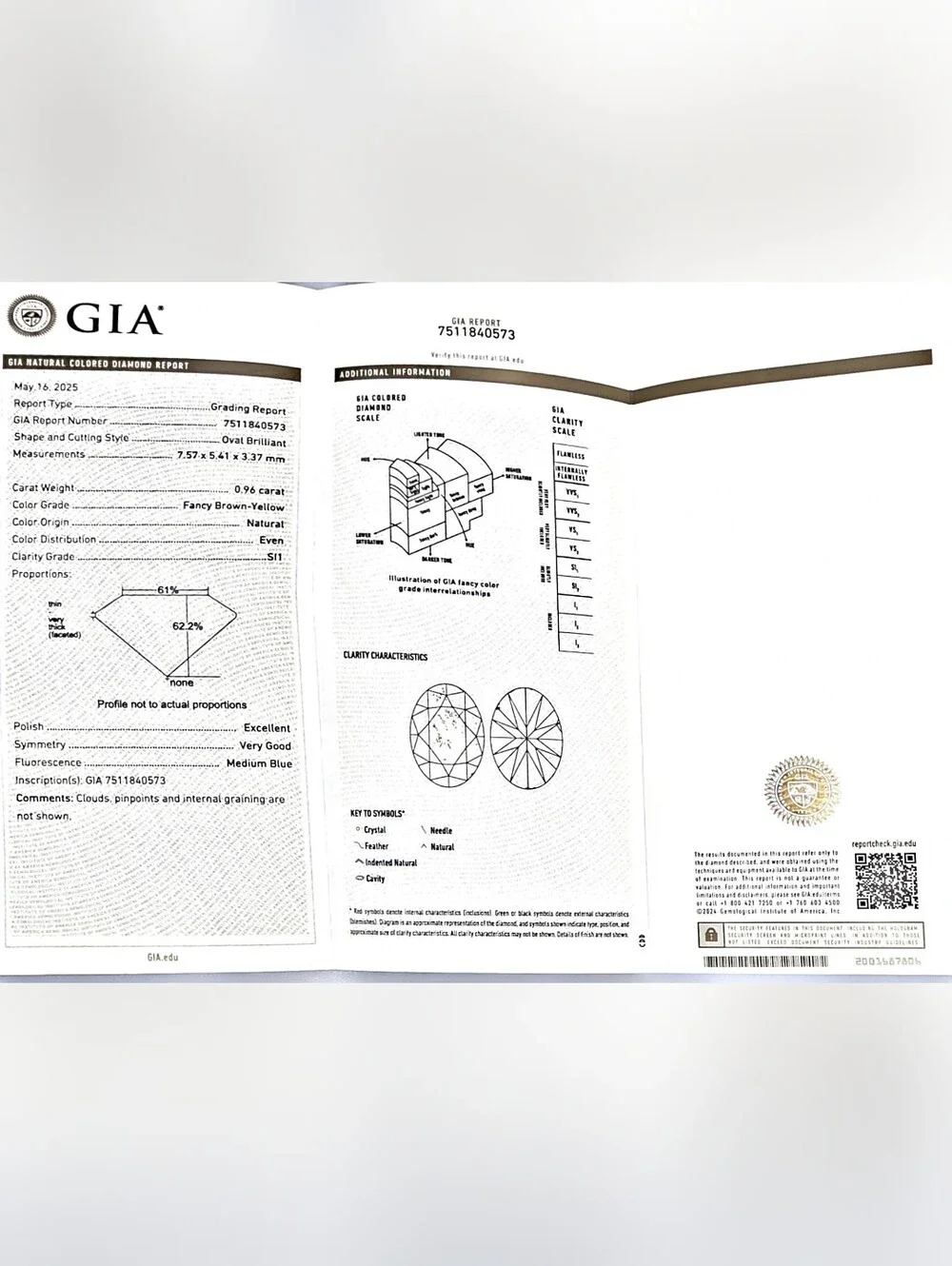 GIA 0.96ct. Champagne Diamond Solitaire Ring in Yellow Gold